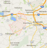 Image of google map for Readington and surrounding area.