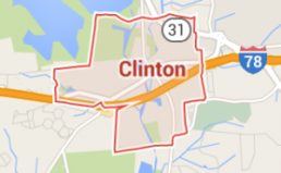 Screen shot of google map for Clinton New Jersey.