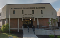 Photograph of the front of Bloomfield Police Stateion taken from google maps.