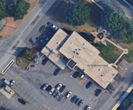 Aerial photograph of Clark Municipal Court & Police Station.