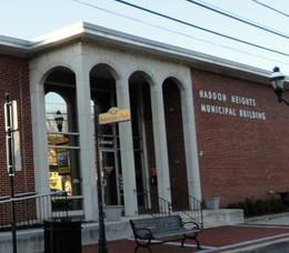 Photograph of the front entrance to the Haddon Heights Municipal Building