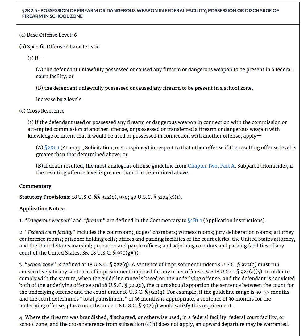 An individual who is convicted for violating 18 USC 930 must be sentenced in accordance with federal guidelines.